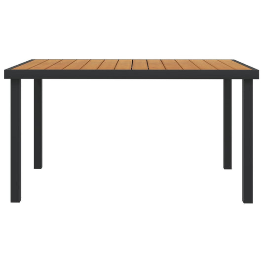 Mesa De Jardín De Aluminio Y Wpc 140X90X74 Cm