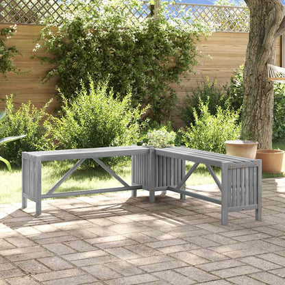 Banco De Jardín Con 2 Jardineras Madera De Acacia 150 Cm