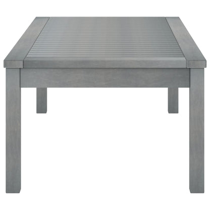 Mesa De Centro De Madera Maciza De Acacia Gris 100X50X33 Cm