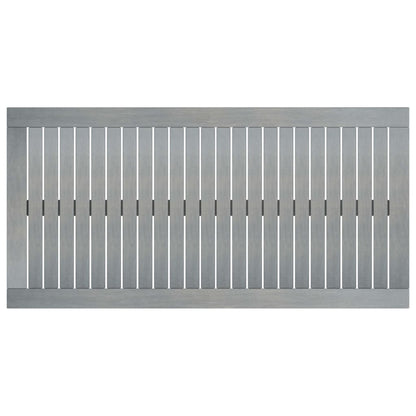 Mesa De Centro De Madera Maciza De Acacia Gris 100X50X33 Cm