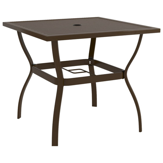 Mesa De Jardín De Acero 81,5X81,5X72 Cm