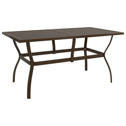 Mesa De Jardín De Acero Gris 81,5X81,5X72 Cm