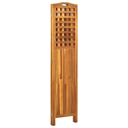Biombo De 3 Paneles Madera Maciza De Acacia
