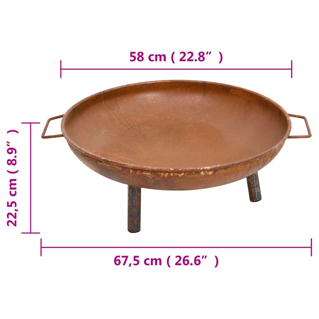 Brasero De Acero 67,5X58X22,5 Cm