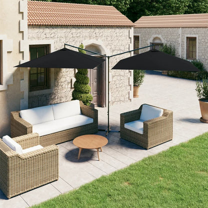 Sombrilla Doble De Jardín Con Palo De Acero 600X300 Cm