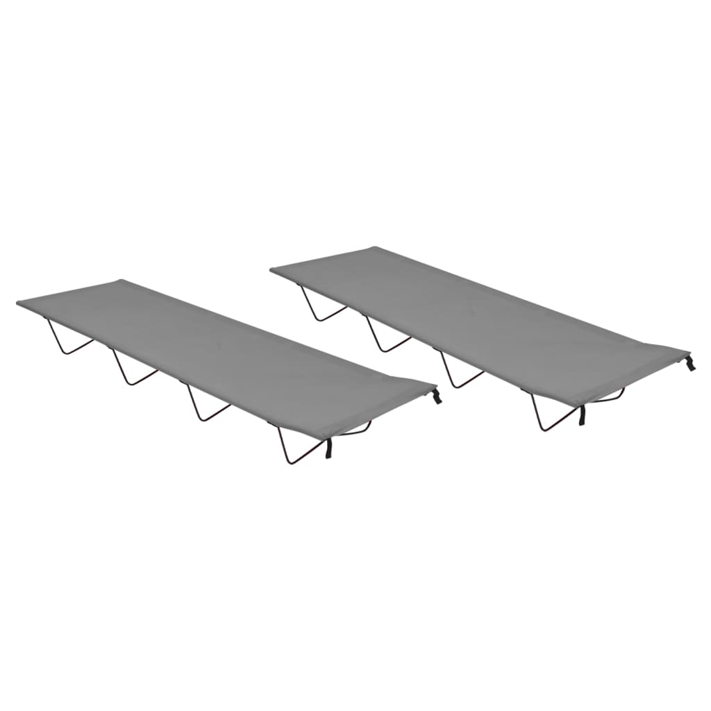Cama De Camping Tela Oxford Y Acero Roja 180X60X19 Cm