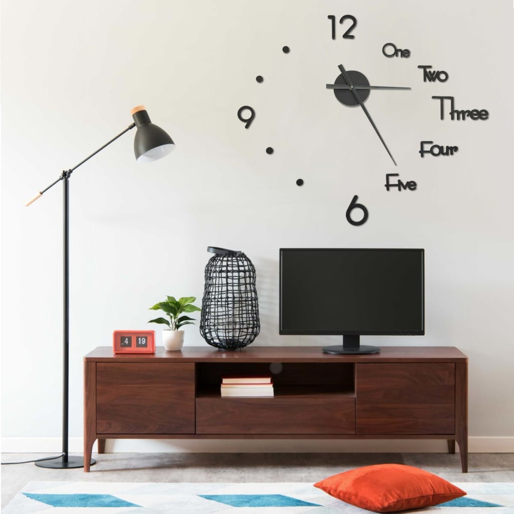 Reloj 3D De Pared Con Diseño Moderno 100 Cm Xxl
