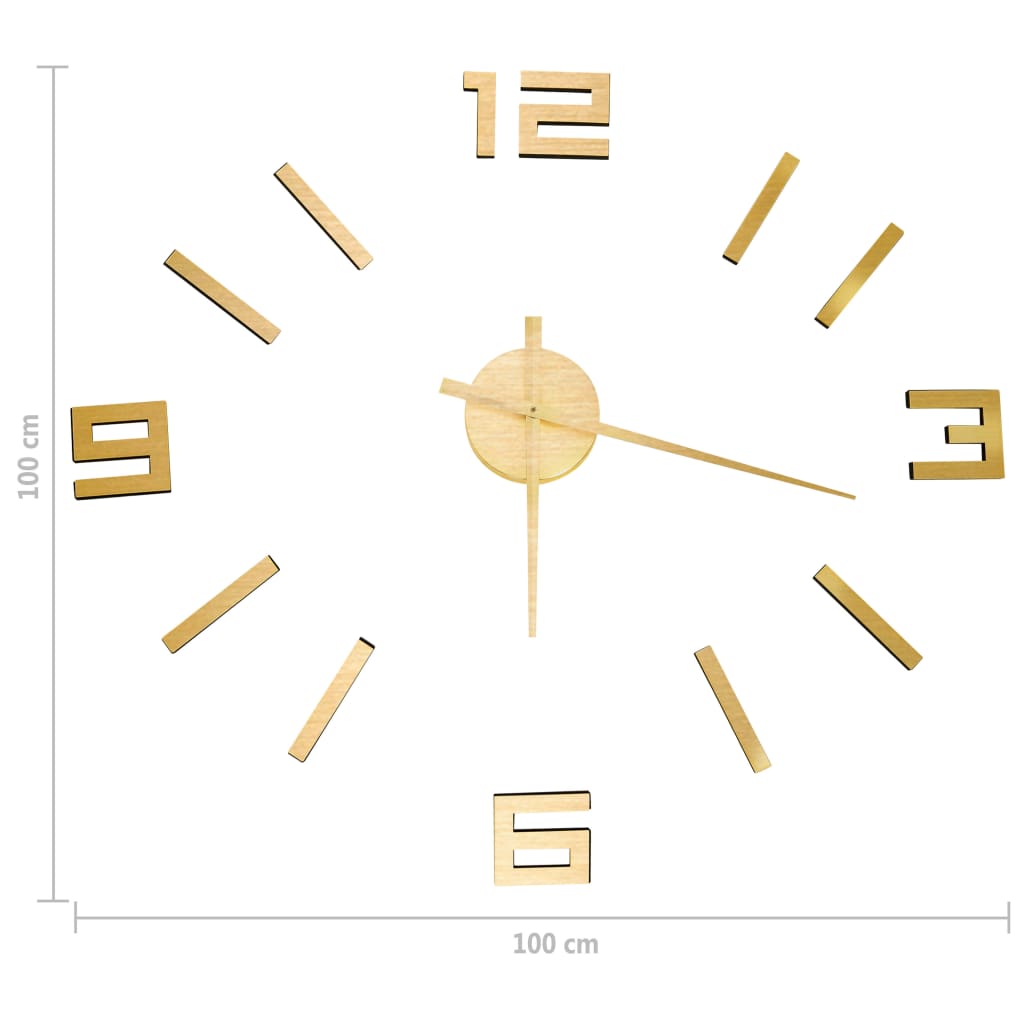 Reloj 3D De Pared Con Diseño Moderno 100 Cm Xxl