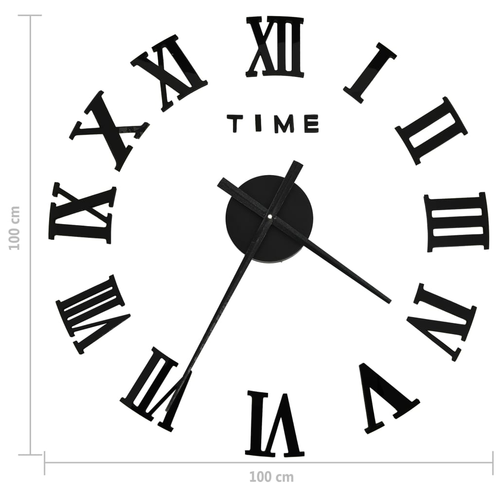Reloj 3D De Pared Con Diseño Moderno 100 Cm Xxl