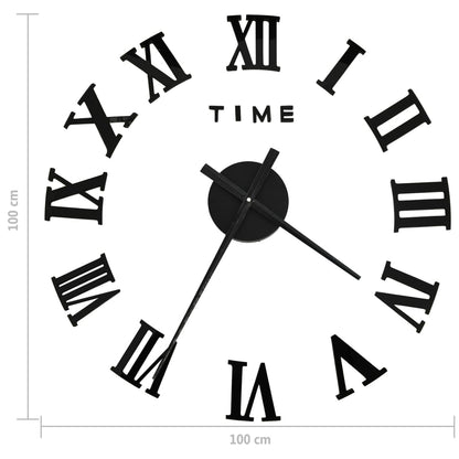 Reloj 3D De Pared Con Diseño Moderno 100 Cm Xxl
