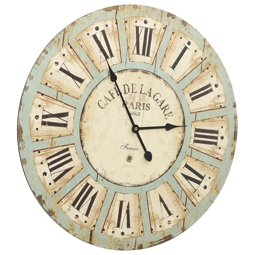 Reloj De Pared De Mdf Multicolor