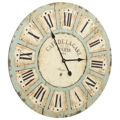 Reloj De Pared De Mdf Multicolor