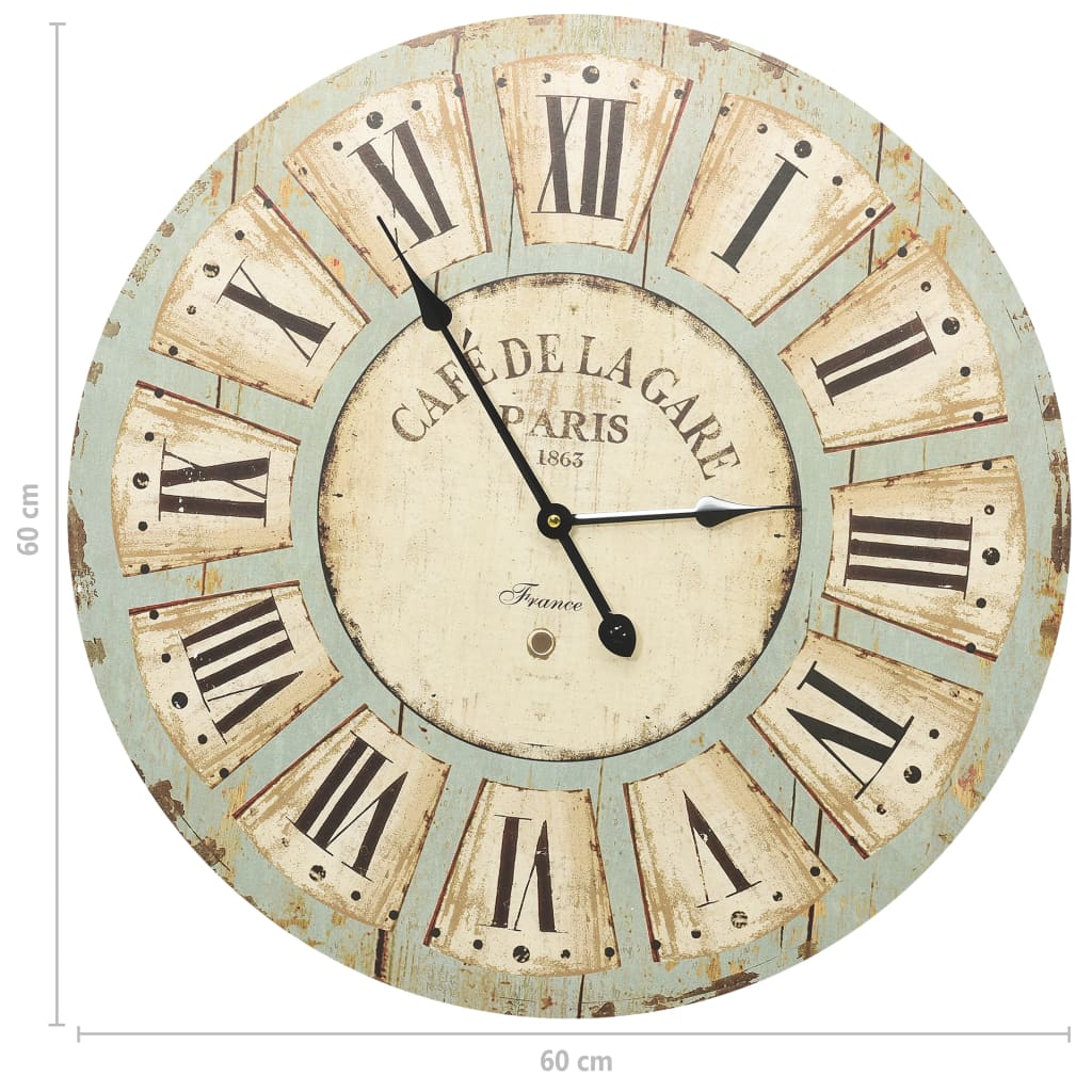 Reloj De Pared De Mdf Multicolor