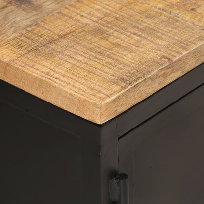 Mesa De Centro De Madera Maciza De Mango Rugosa 90X50X37 Cm