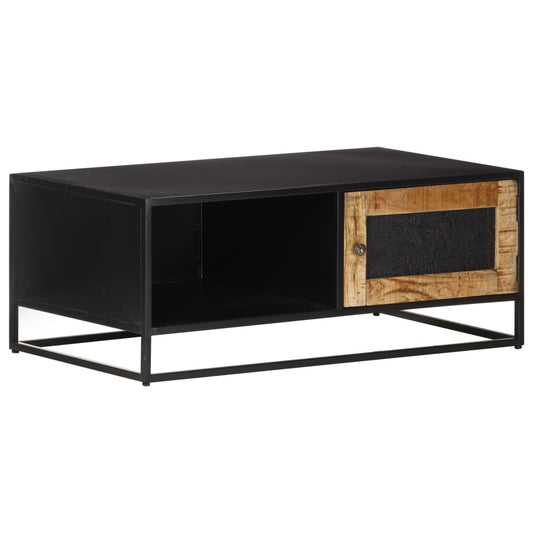 Mesa De Centro Madera De Mango Rugosa 90X50X35 Cm