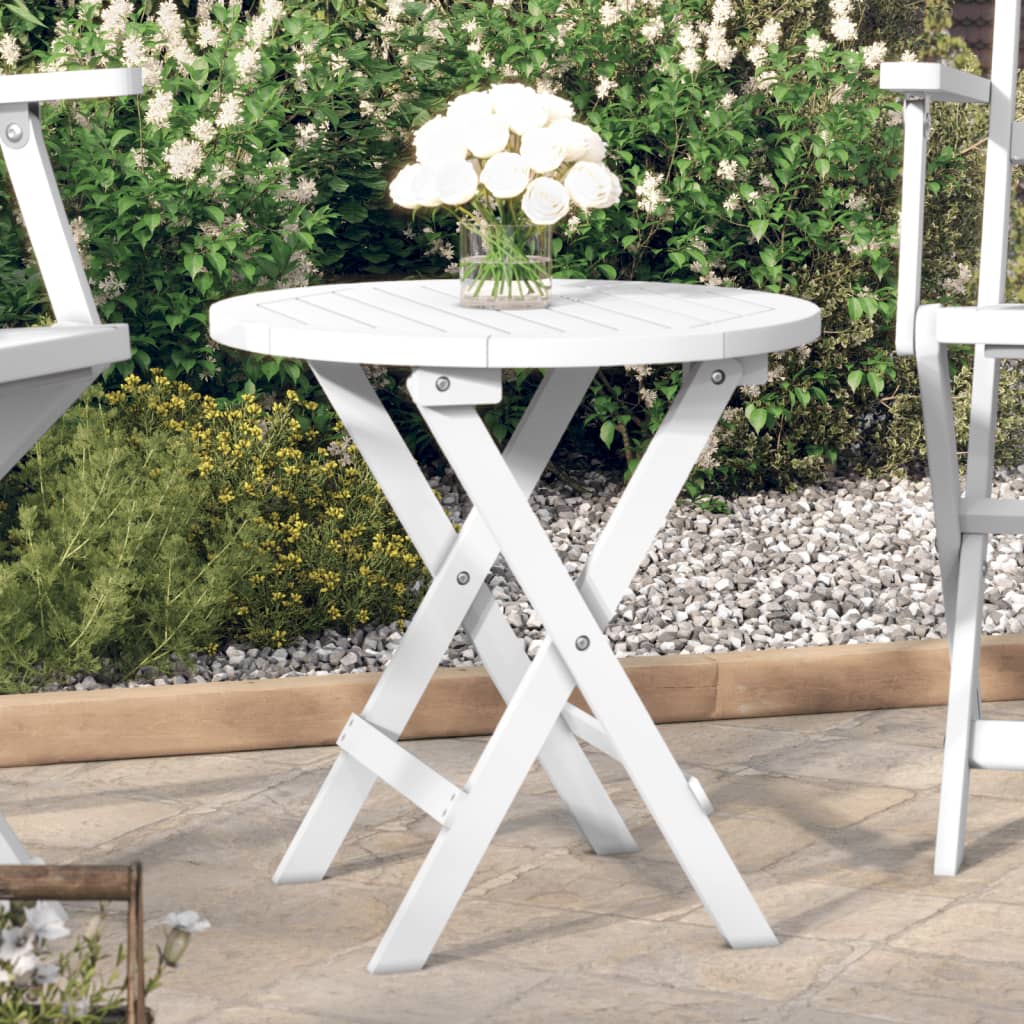 Mesa Para Terraza Bistró Madera Maciza De Acacia 46X46X47 Cm