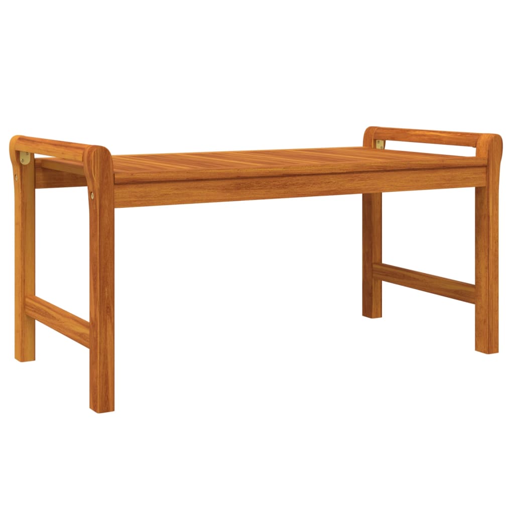 Mesa De Centro De Madera Maciza De Acacia 100X50X50 Cm