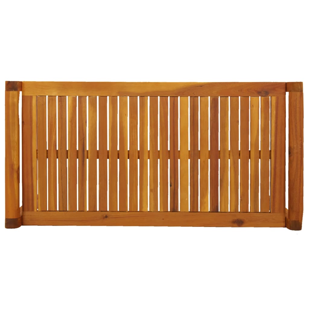 Mesa De Centro De Madera Maciza De Acacia 100X50X50 Cm