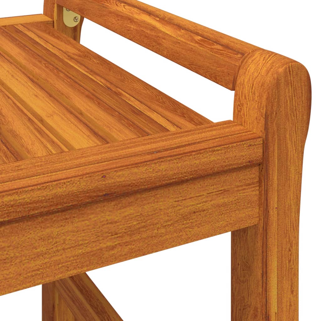 Mesa De Centro De Madera Maciza De Acacia 100X50X50 Cm