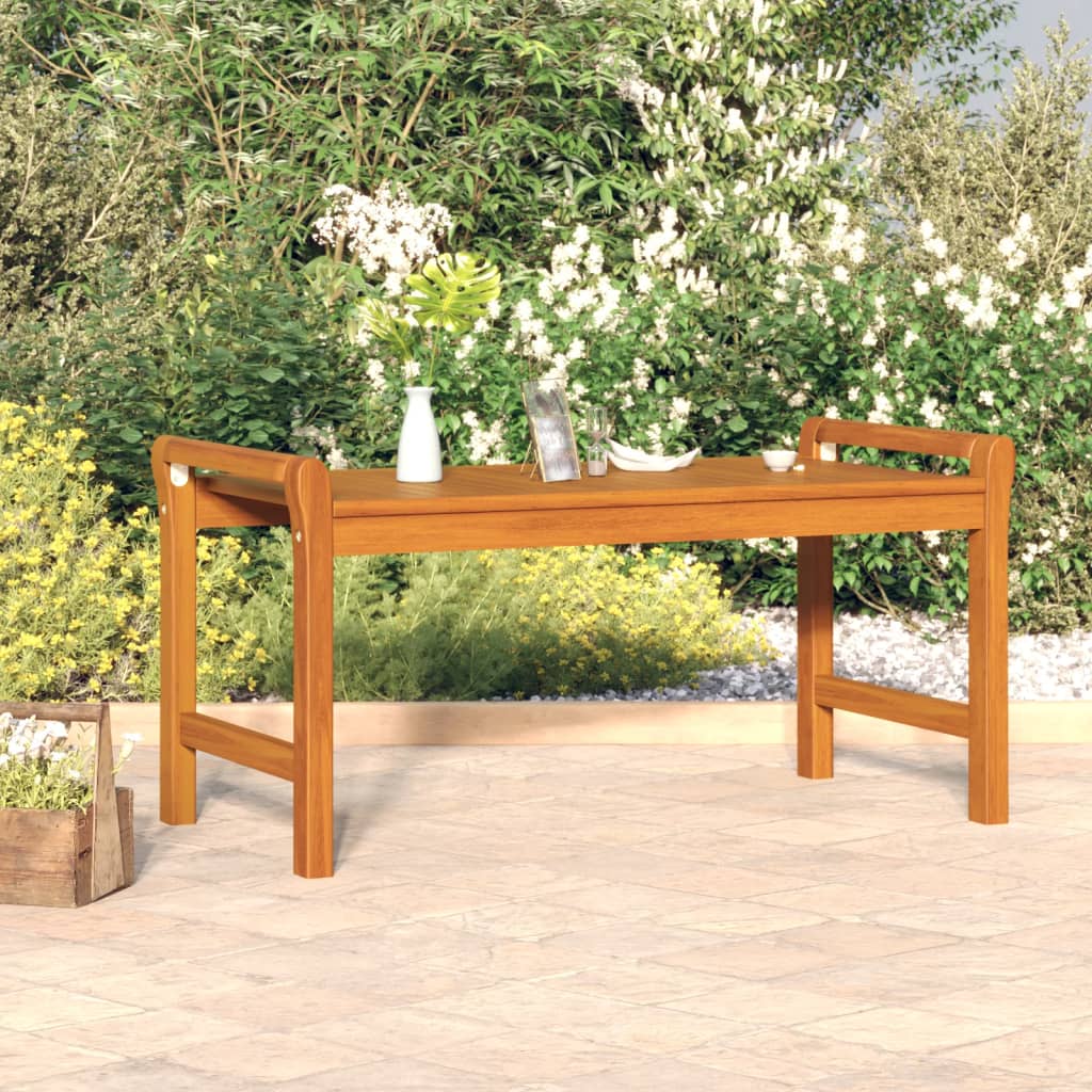 Mesa De Centro De Madera Maciza De Acacia 100X50X50 Cm
