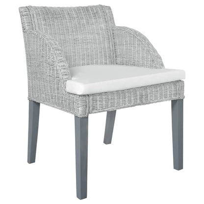 Silla De Comedor Con Cojín Ratán Natural