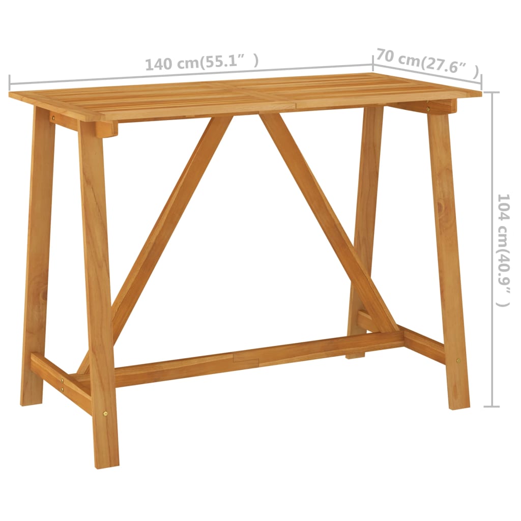 Mesa Alta De Jardín Madera Maciza De Acacia