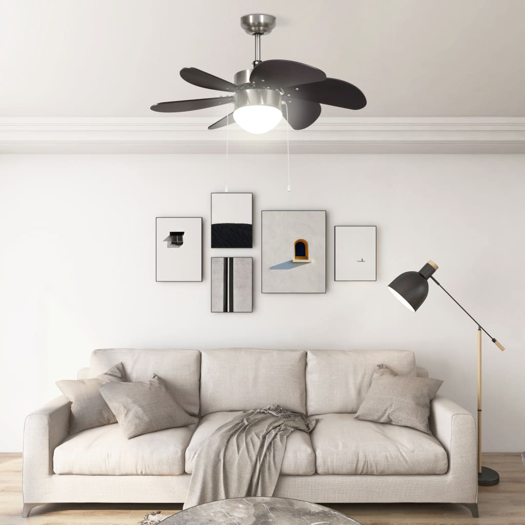 Ventilador De Techo Con Lámpara 76 Cm