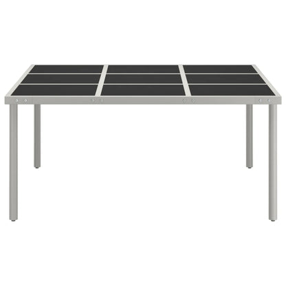 Mesa De Comedor De Jardín Acero Y Vidrio 170X170X74,5 Cm