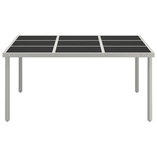Mesa De Comedor De Jardín Acero Y Vidrio 170X170X74,5 Cm