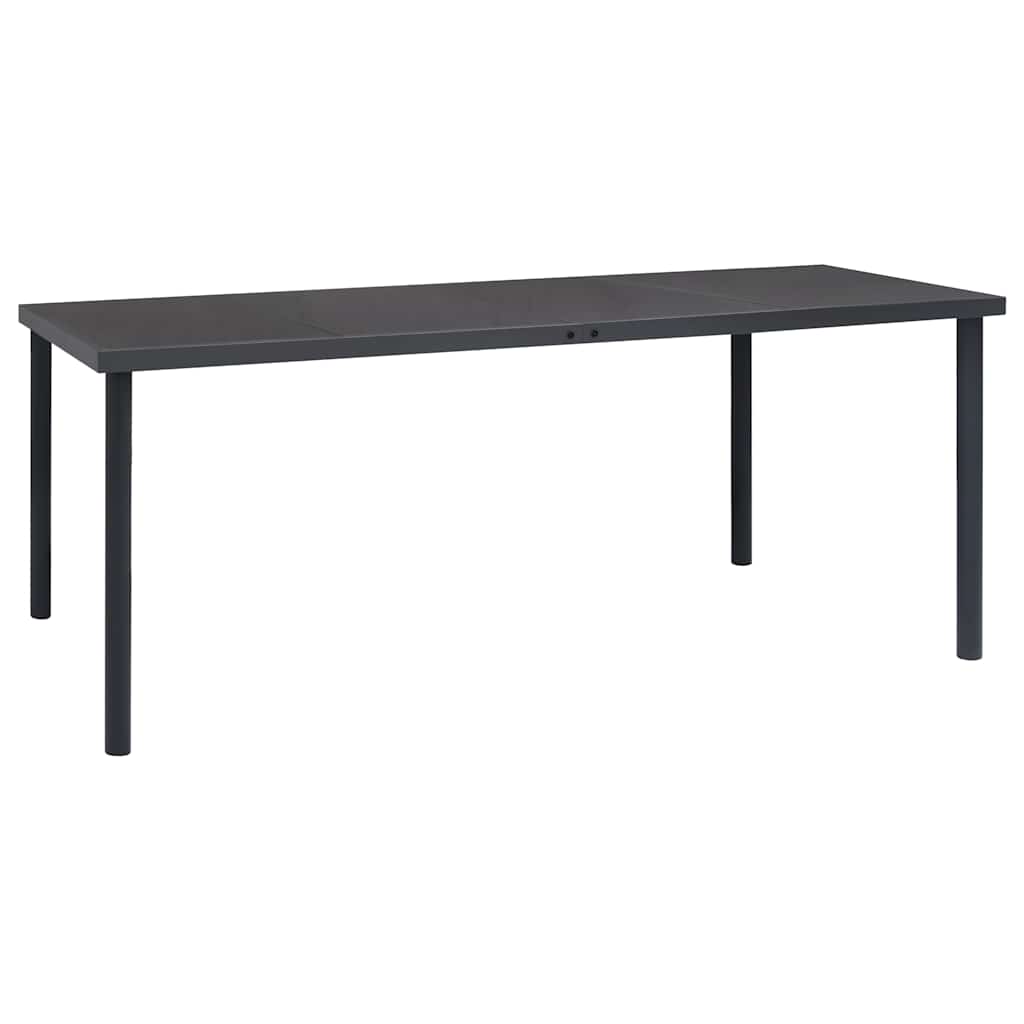 Mesa De Comedor De Jardín Acero Gris Antracita