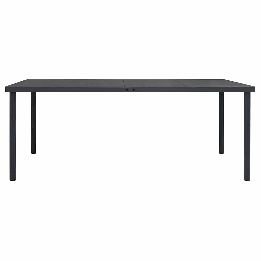 Mesa De Comedor De Jardín Acero Gris Antracita