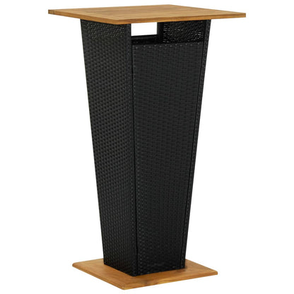 Mesa Alta Ratán Sintético Y Madera De Acacia