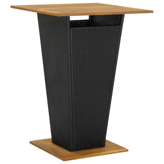 Mesa Alta Ratán Sintético Y Madera De Acacia