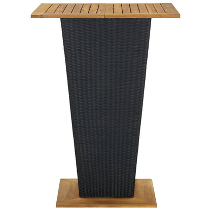 Mesa Alta Ratán Sintético Y Madera De Acacia