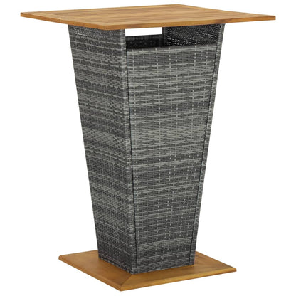 Mesa Alta Ratán Sintético Y Madera De Acacia