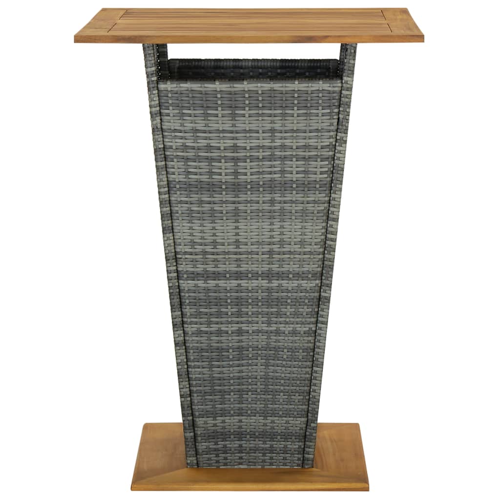 Mesa Alta Ratán Sintético Y Madera De Acacia
