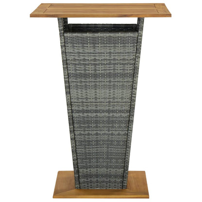 Mesa Alta Ratán Sintético Y Madera De Acacia