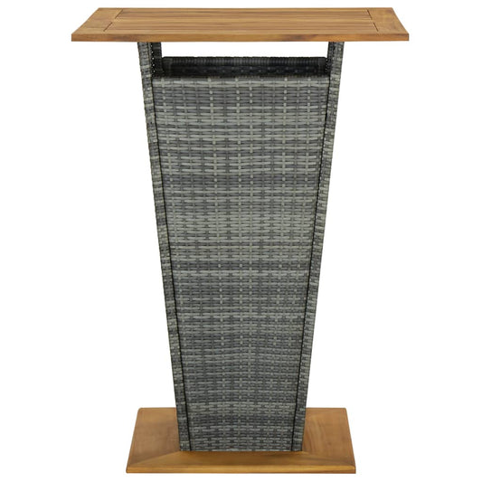 Mesa Alta Ratán Sintético Y Madera De Acacia