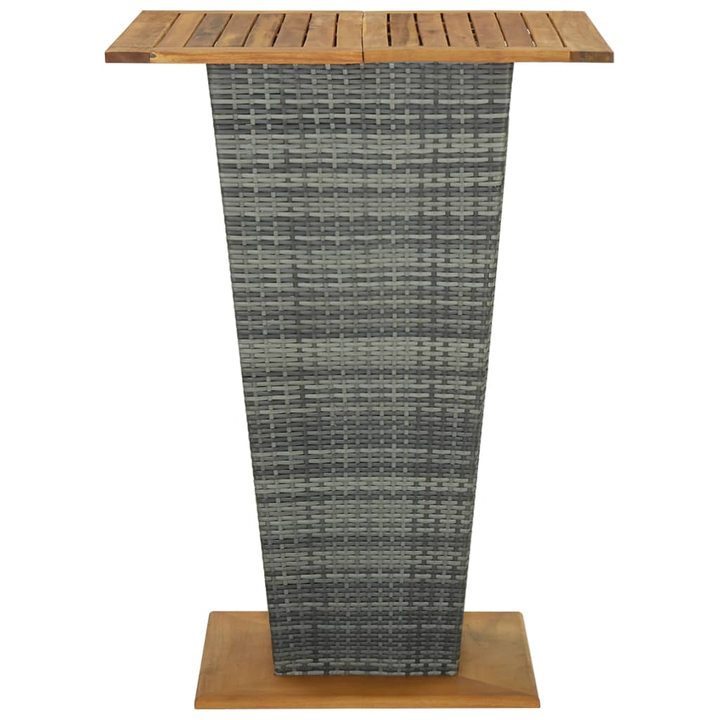 Mesa Alta Ratán Sintético Y Madera De Acacia