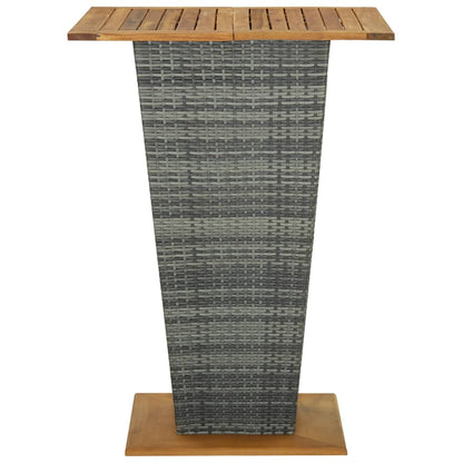 Mesa Alta Ratán Sintético Y Madera De Acacia