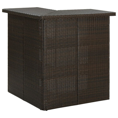 Mesa De Bar De Esquina Ratán Sintético 100X50X105 Cm