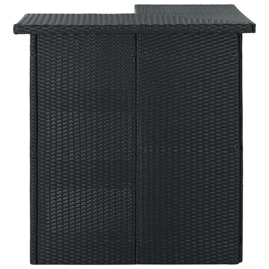 Mesa De Bar De Esquina Ratán Sintético 100X50X105 Cm