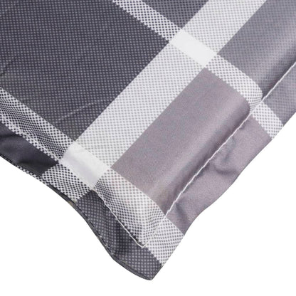 Cojín De Tumbona De Tela Oxford A Cuadros Gris