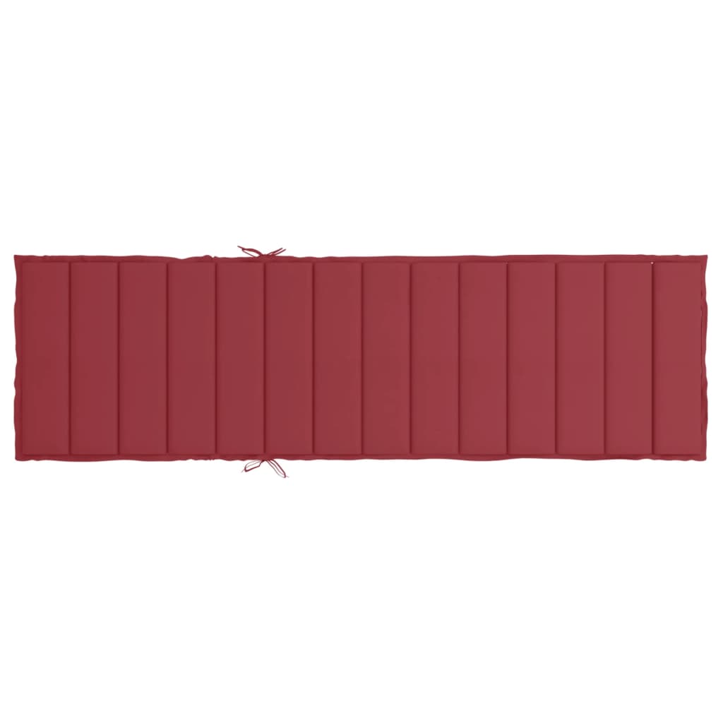 Cojín De Tumbona De Tela Oxford Rojo Tinto
