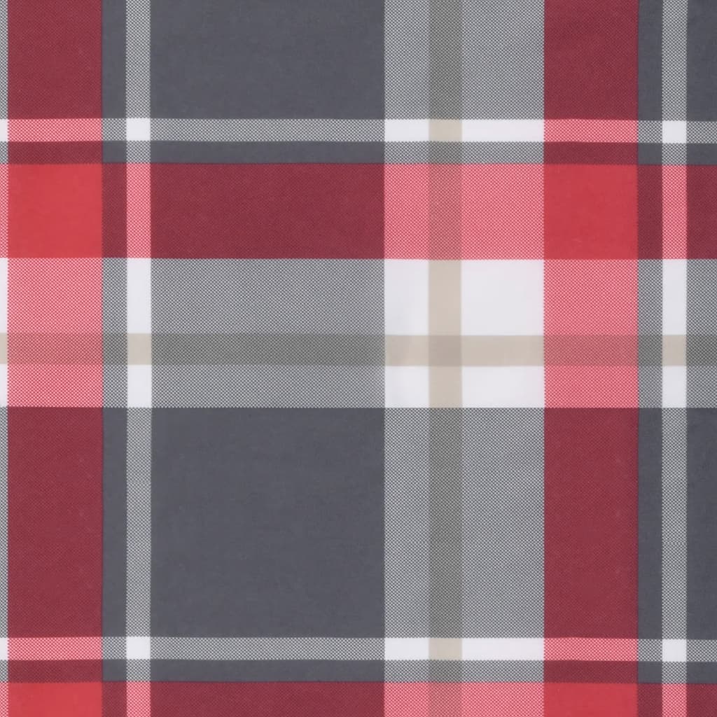 Cojín De Tumbona De Tela Oxford A Cuadros Rojo