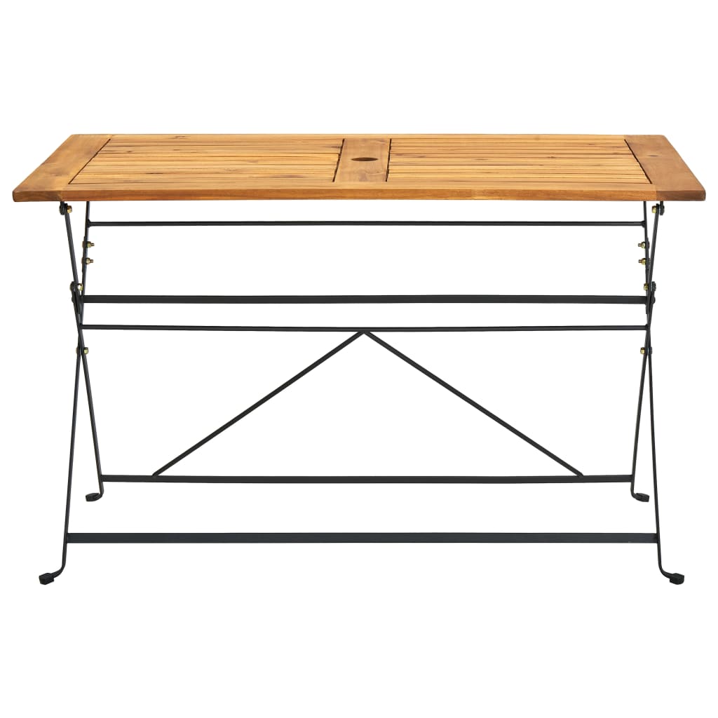 Mesa Plegable De Jardín De Madera Maciza De Acacia