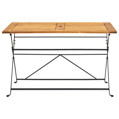 Mesa Plegable De Jardín De Madera Maciza De Acacia