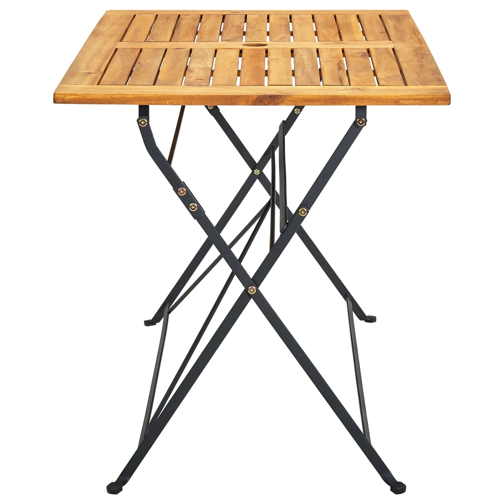 Mesa Plegable De Jardín De Madera Maciza De Acacia