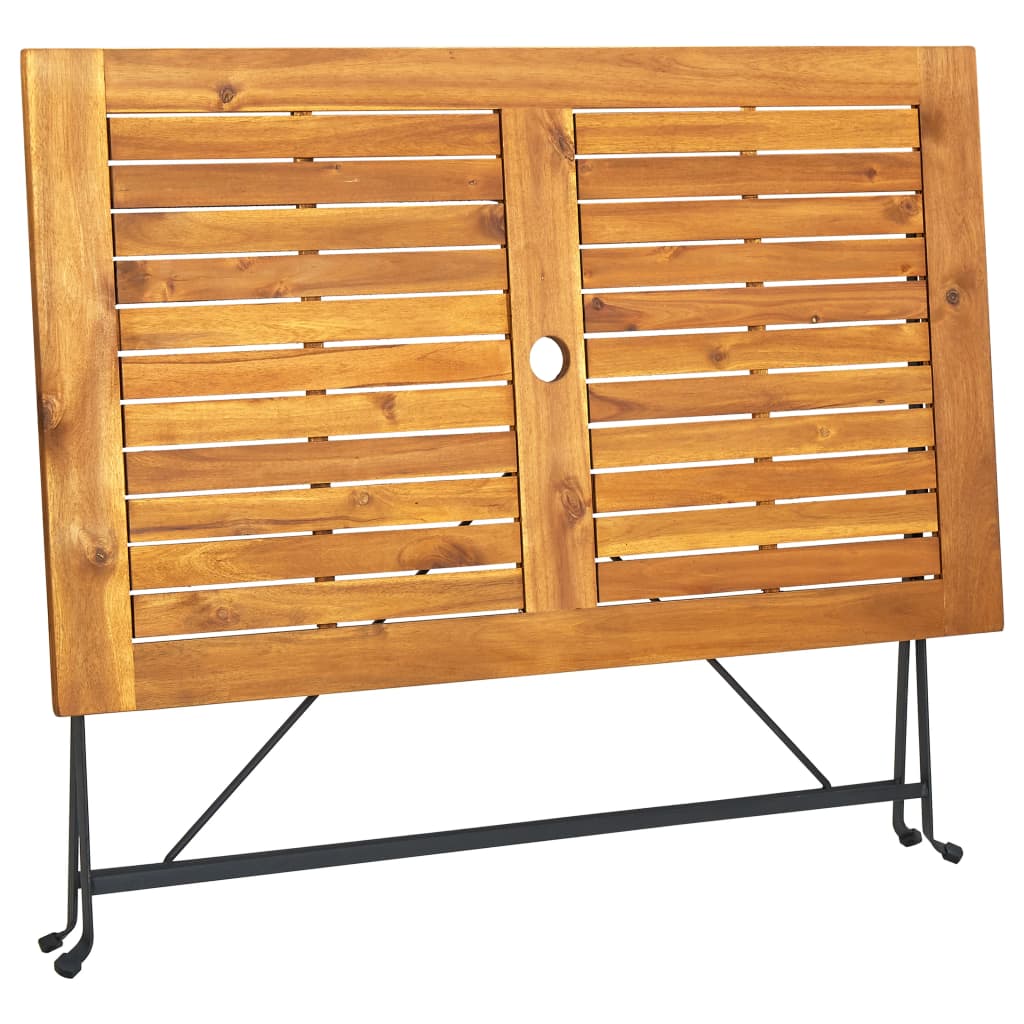 Mesa Plegable De Jardín De Madera Maciza De Acacia