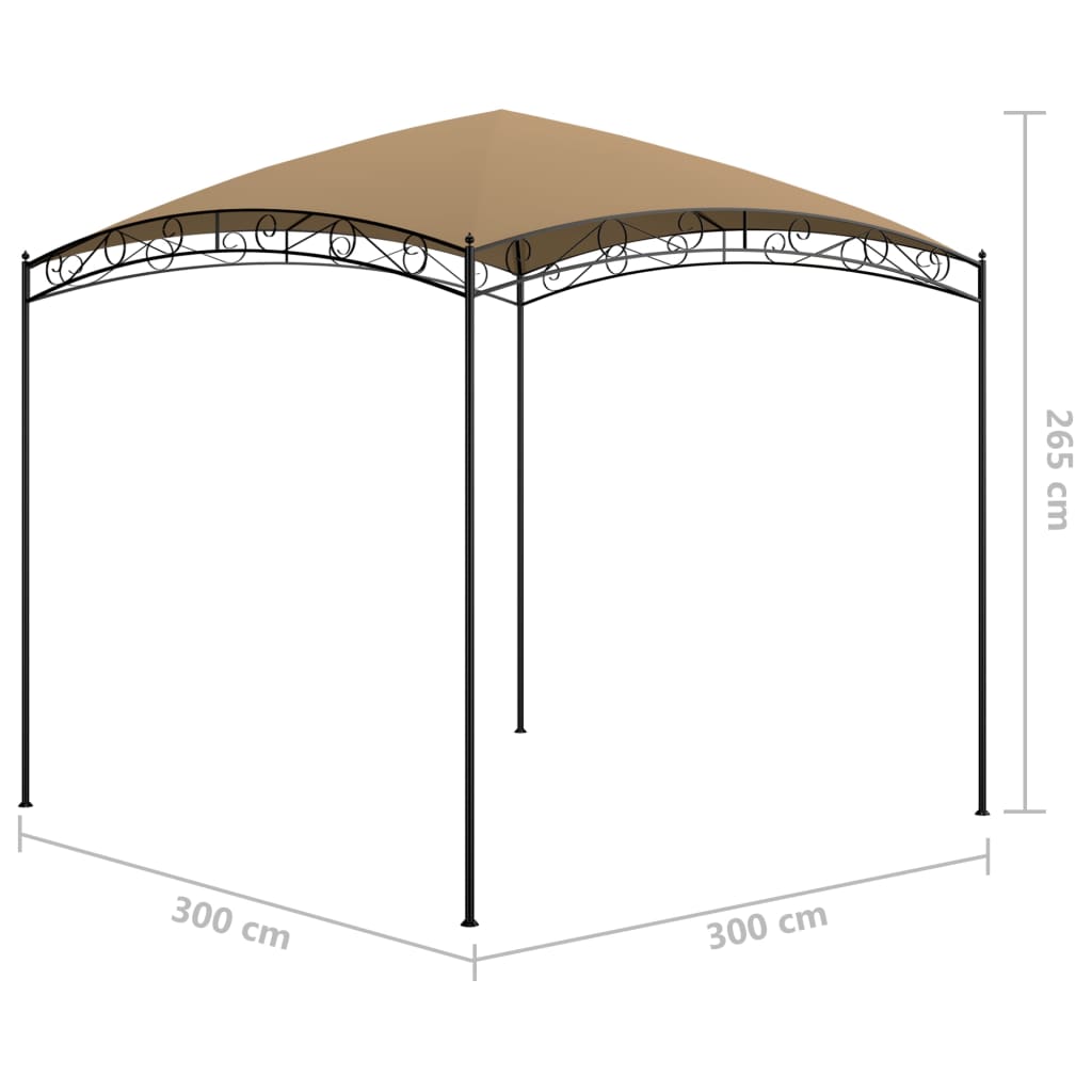 Cenador Gris 3X3X2,65 M 180 G/M²